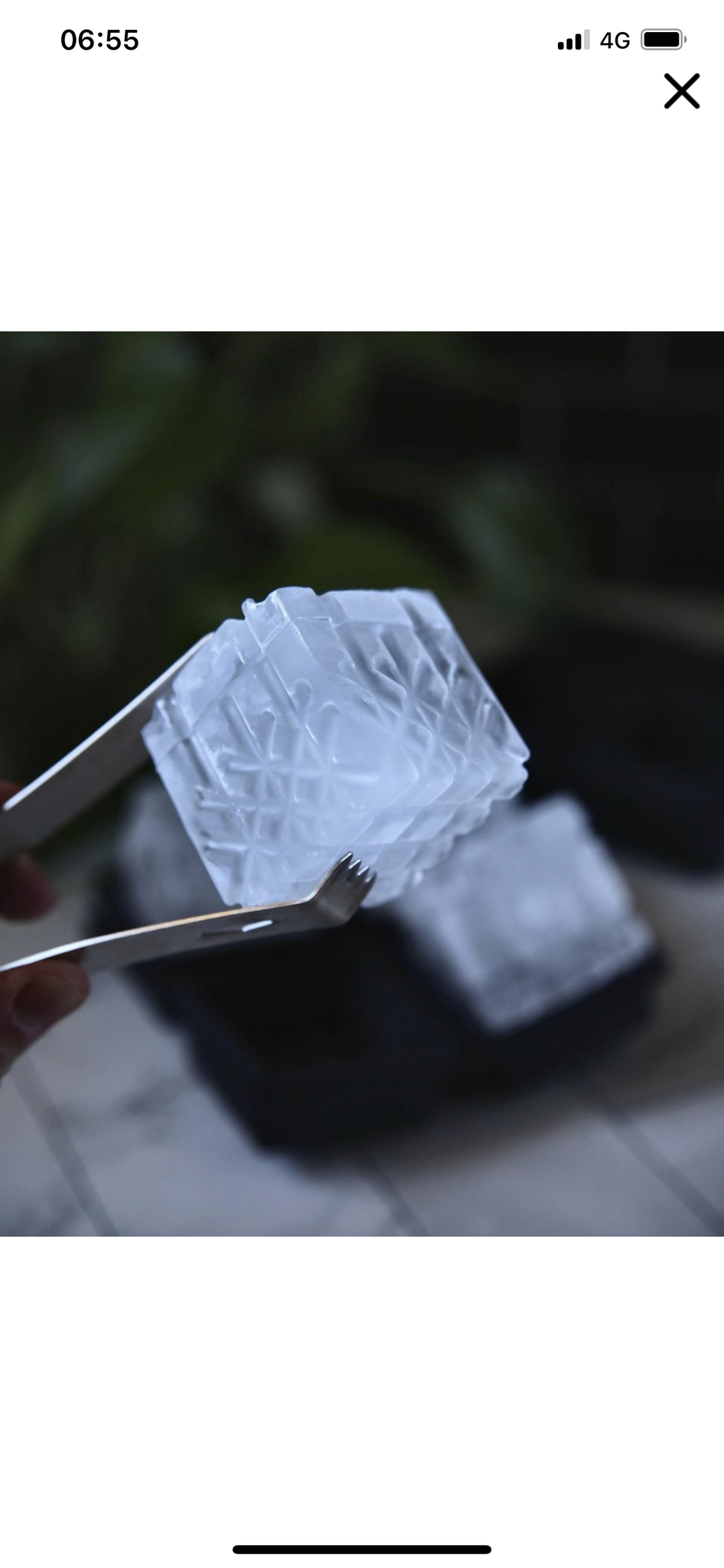 Crystal cocktail ice tray