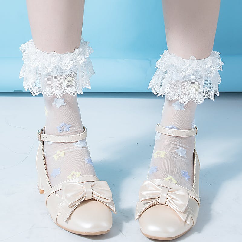 Roji Roji - Star Princess Lace Sock Ruffles