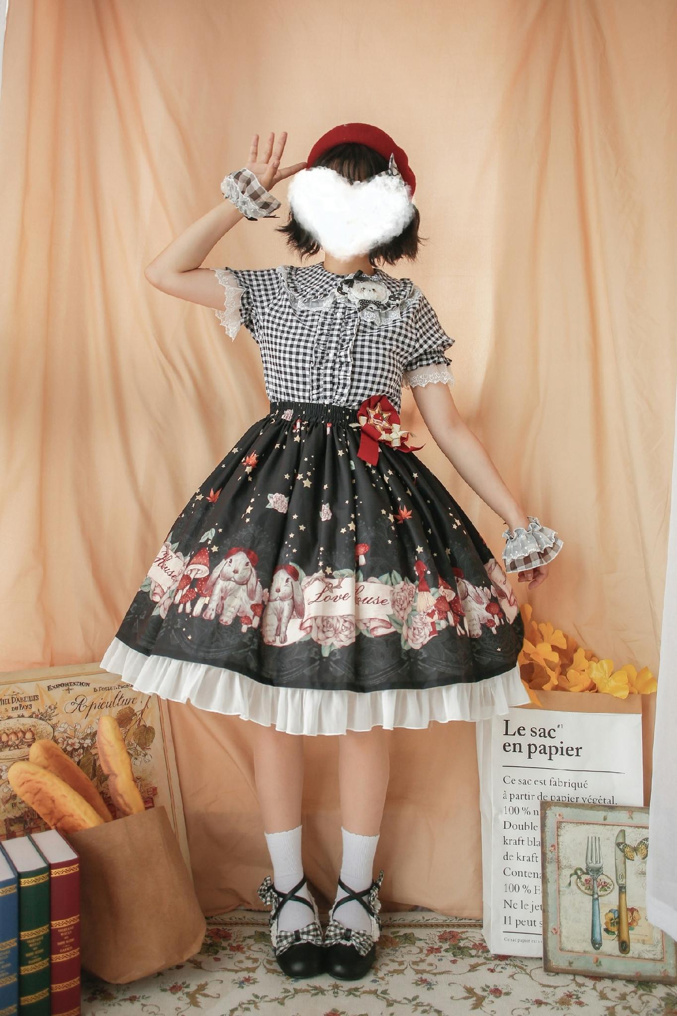 Nanshengge - Mushroom Rabbit Skirt