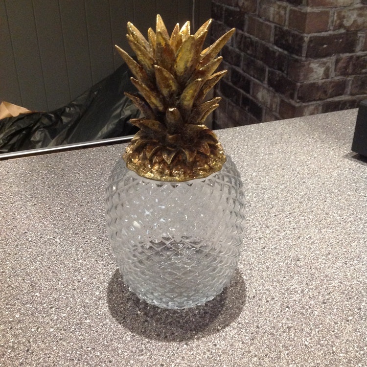 Ananas skål trydeljus blommor & inredning