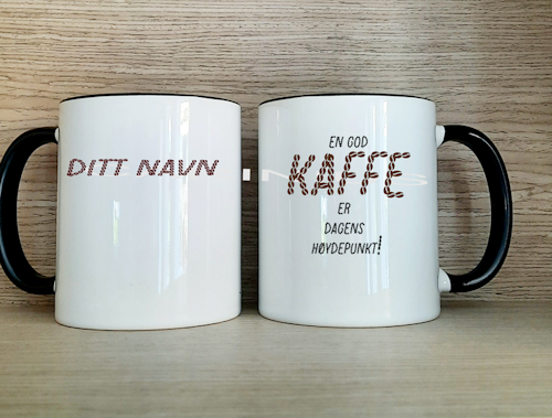 En god kaffe er dagens høydepunkt! Med navn!