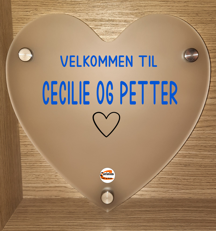 Dørskilt i akryl