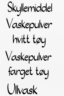 Vaskemiddelmerker