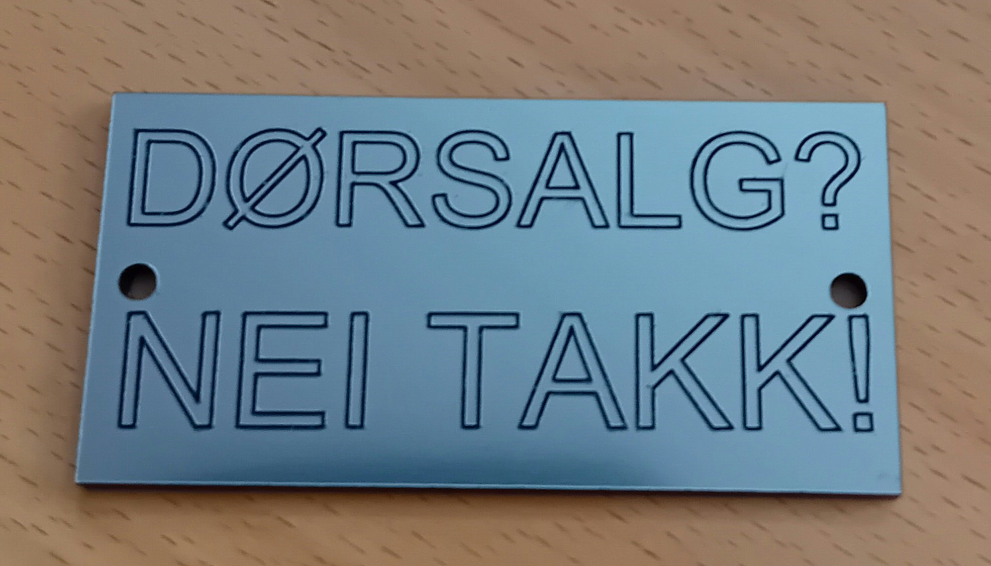 Dørsalg? Nei takk!