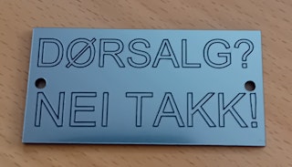 Dørsalg? Nei takk!