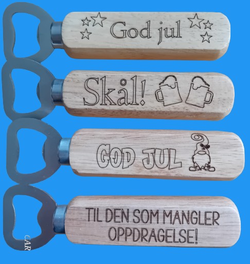 Flaskeåpner  med gravering