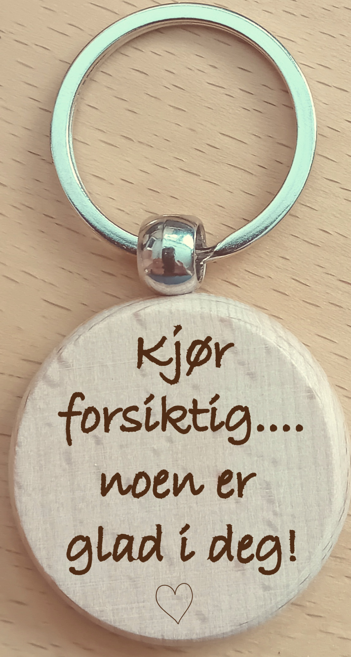 Nøkkelring, gravert med egen tekst/motiv