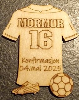 Bordkort fotballtrøye