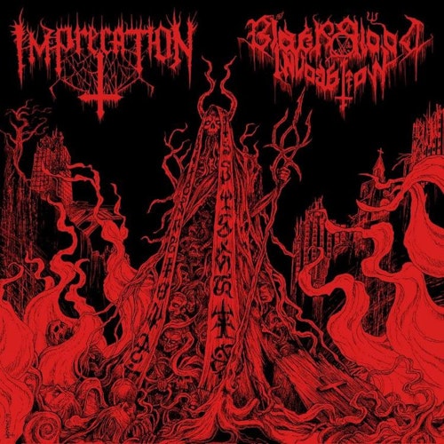 Imprecation / Black Blood Invocation - Diabolical Flames of the Ascended Plague (LP 12" Split Ltd.)