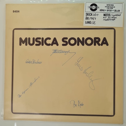 Musica Sonora - Musica Sonora (Beg. LP Signerad)