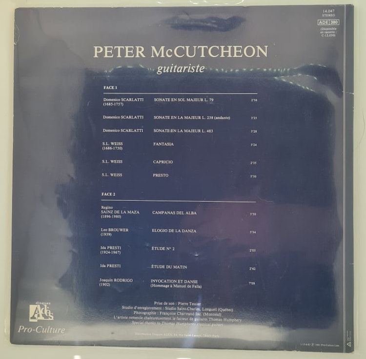Peter McCutcheon - Guitariste (Beg. LP)
