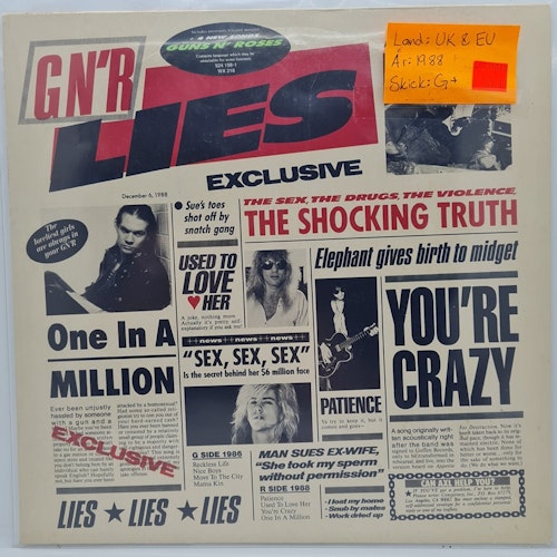 Guns N' Roses – G N' R Lies (Beg. LP)