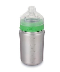 Klean Kanteen Nappflaska Medium Flow Nipple 266ml, Brushed Stainless