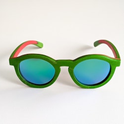 Solglasögon i Lönn Trä för Barn - Grön