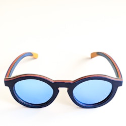 Solglasögon i Lönn Trä för Barn - Blå