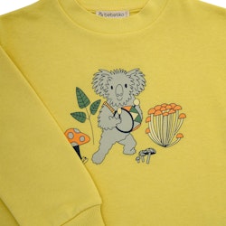 Sweatshirt med Koala-tryck (med borstad insida)