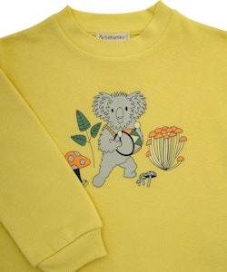 Sweatshirt med Koala-tryck (med borstad insida)