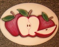 Motivplatta äpple D-1538