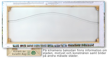 Canvas Kungälv Sommar 112 x 50 x 2,5 cm.