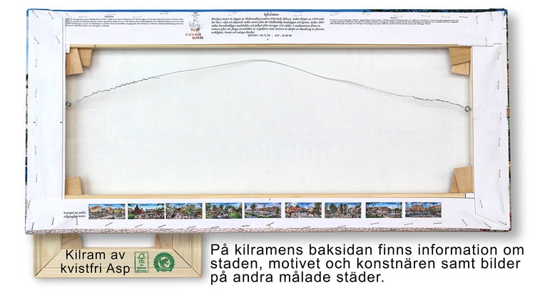 Canvas Vänersborg Plantaget 64 x 29 x 2,5 cm.