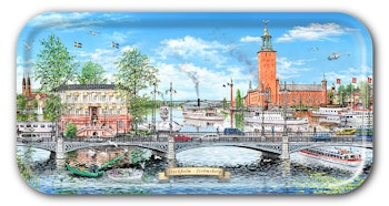 Bricka Stockholm Strömsborg 43 x 22 cm