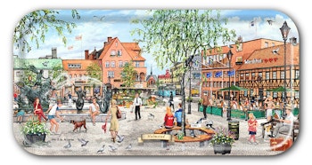 Bricka Halmstad St Torg 43 x 22 cm