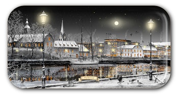Bricka Halmstad Natt 43 x 22 cm