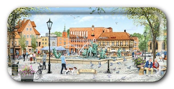 Bricka  Halmstad St Torg 32 x 15 cm