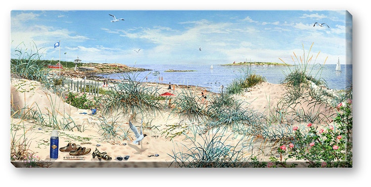 Canvas Halmstad Tylösand 64 x 29 x 2 cm.