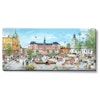 Canvas Varberg Torget Sommar 112 x 50 x 2,5 cm.