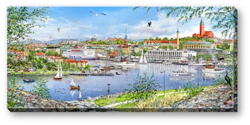 Canvas Göteborg Masthuggsvy 64 x 29 x 2 cm.