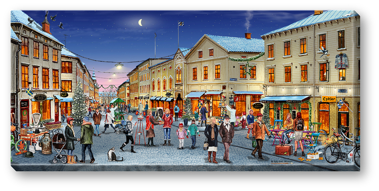 Canvas Göteborg Haga Vinter 64 x 29 x 2 cm.