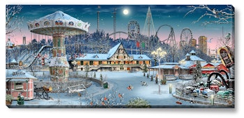 Canvas Göteborg Liseberg Vinter 112 x 50 x 2,5 cm.