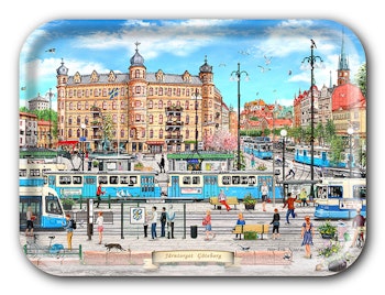 Bricka Göteborg Järntorget Sommar 27 x 20 cm