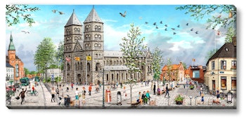 Canvas Lund Domkyrkan 112 x 50 x 2,5 cm.