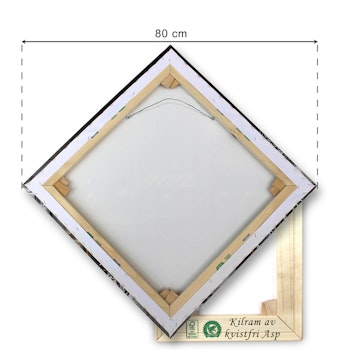 Canvas Falkenberg Natt Diagonal 56 x 56 x 2,5 cm