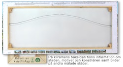 Canvas Västervik Fiskartorget 112 x 50 x 2,5 cm.