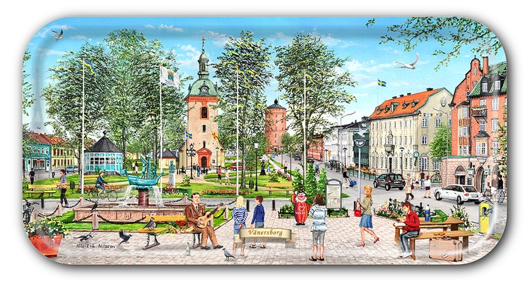 Bricka Vänersborg Plantaget 43 x 22 cm