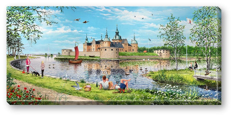 Canvas Kalmar Slott 64 x 29 x 2 cm.
