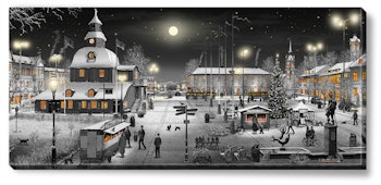 Canvas Lidköping Natt 112 x 50 x 2,5 cm.