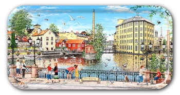 Bricka Norrköping Strykjärnet 43 x 22 cm