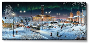 Canvas Kiruna Vinter 112 x 50 x 2,5 cm.