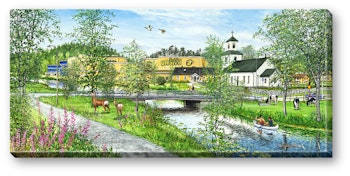 Canvas Ullared Falkenberg  64 x 29 x 2 cm.