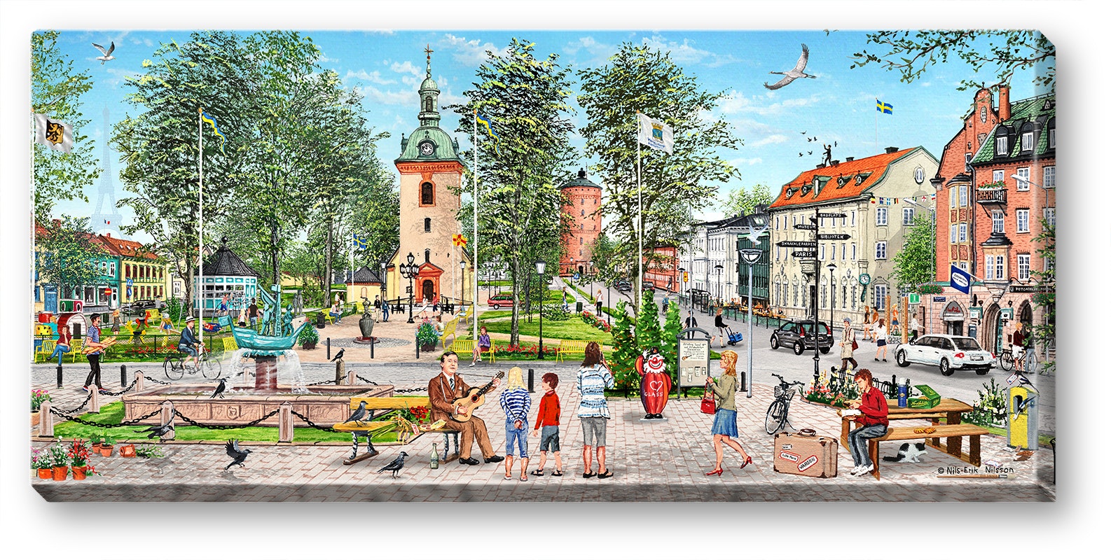 Canvas Vänersborg Plantaget 64 x 29 x 2,5 cm.