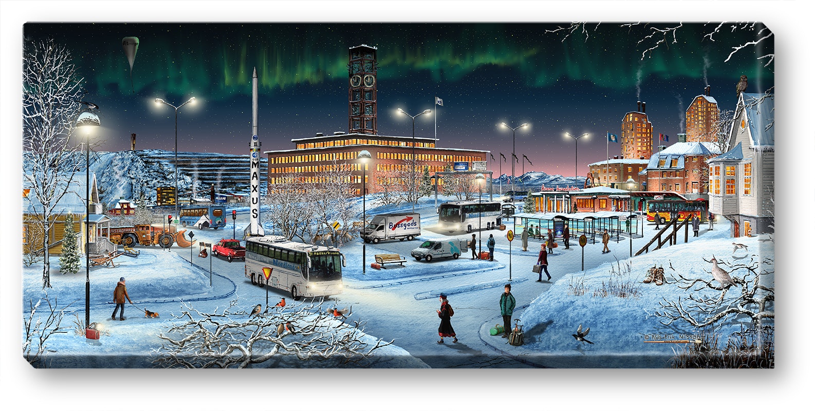 Canvas Kiruna Vinter 64 x 29 x 2 cm.