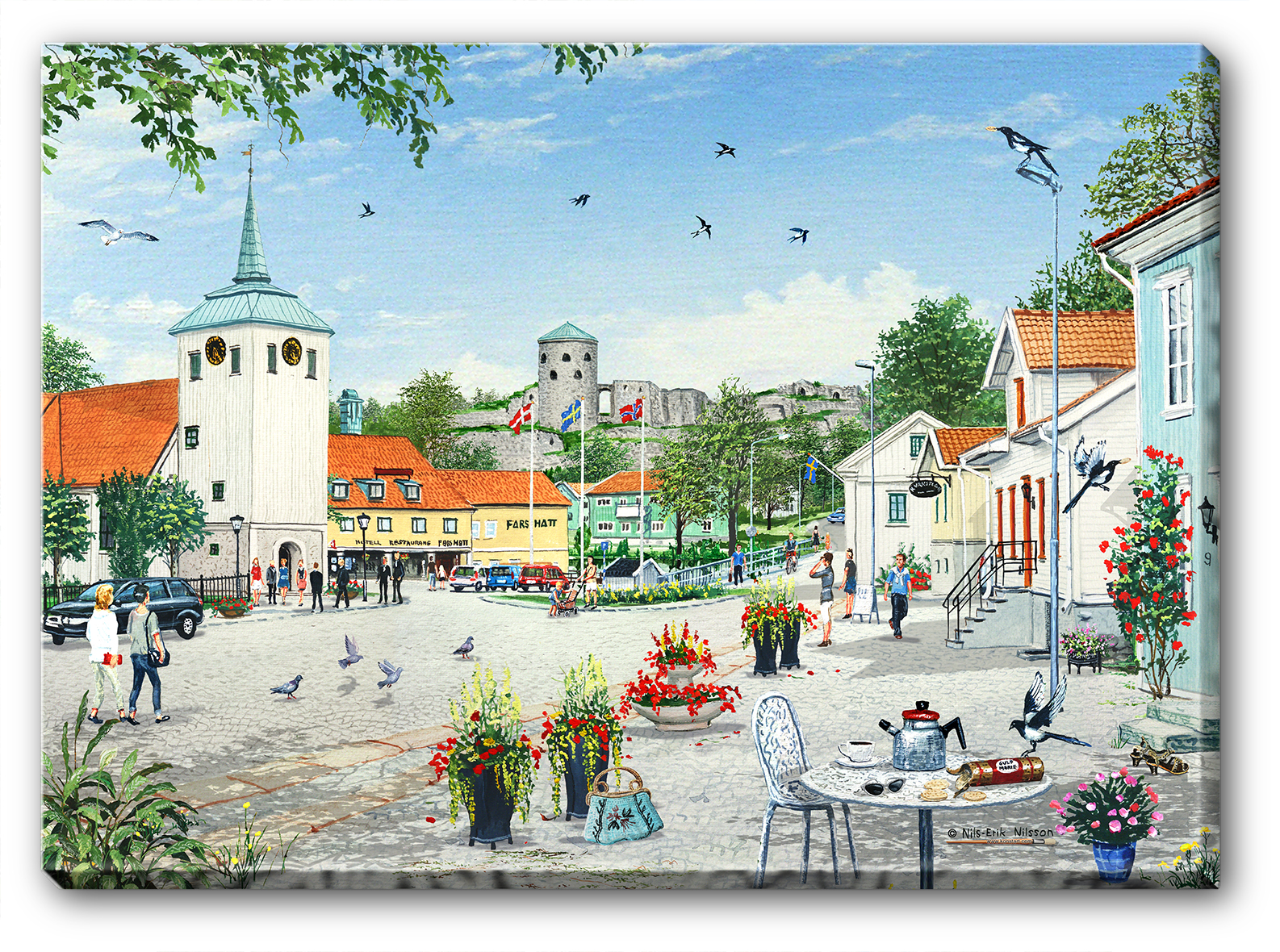 Canvas Kungälv Sommar 70 x 50 x 3 cm