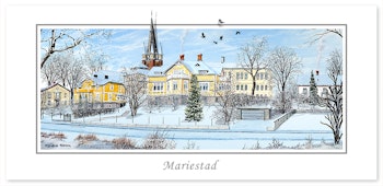 Julkort Mariestad Nygatan