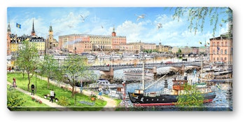 Canvas Stockholm Skeppsholmsbron 64 x 29 x 2 cm.