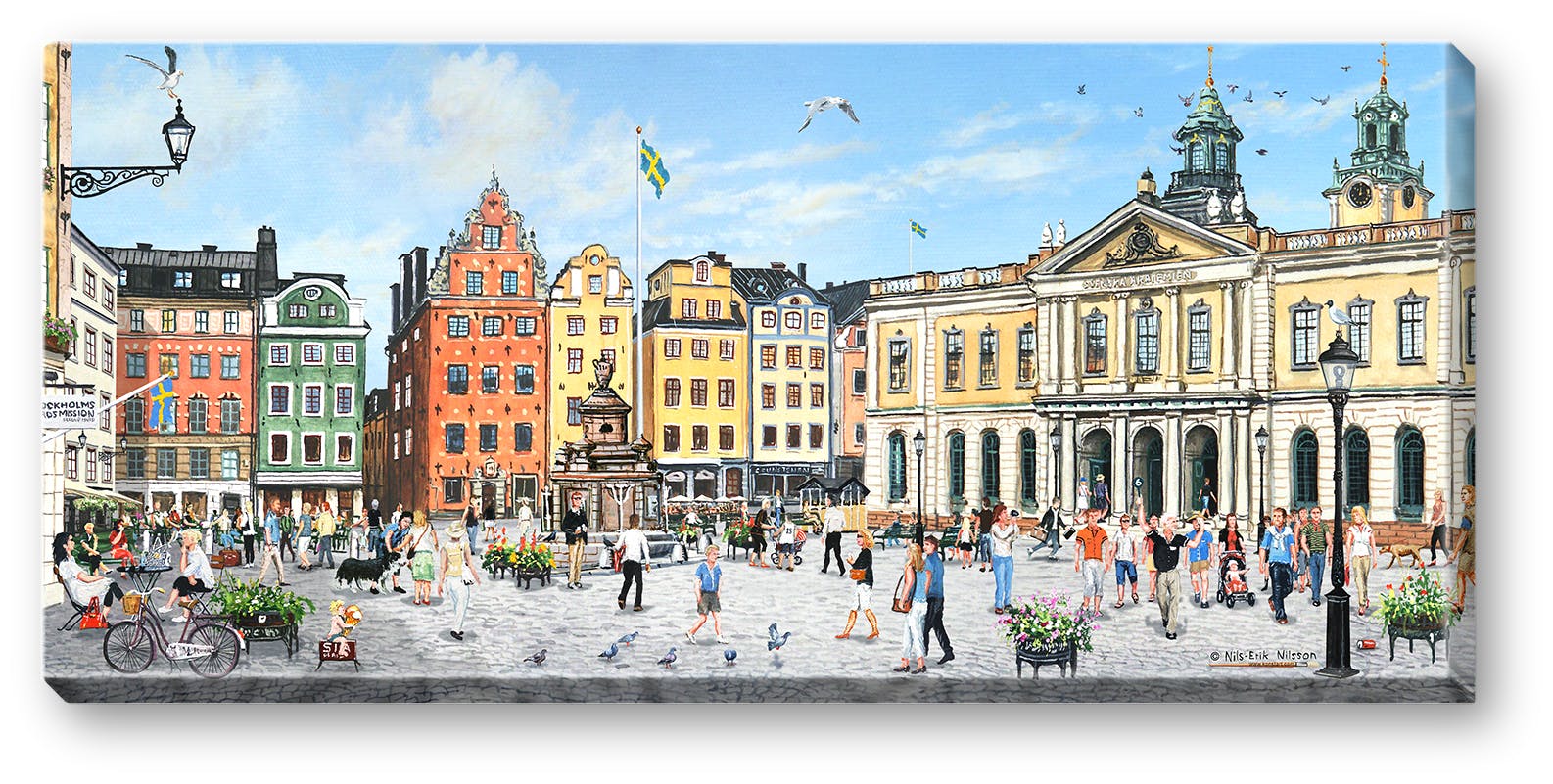 Canvas Stockholm Stortorget 64 x 29 x 2 cm.