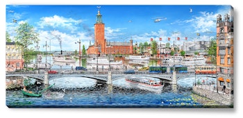 Canvas Stockholm Stadshuset 112 x 50 x 2,5 cm.